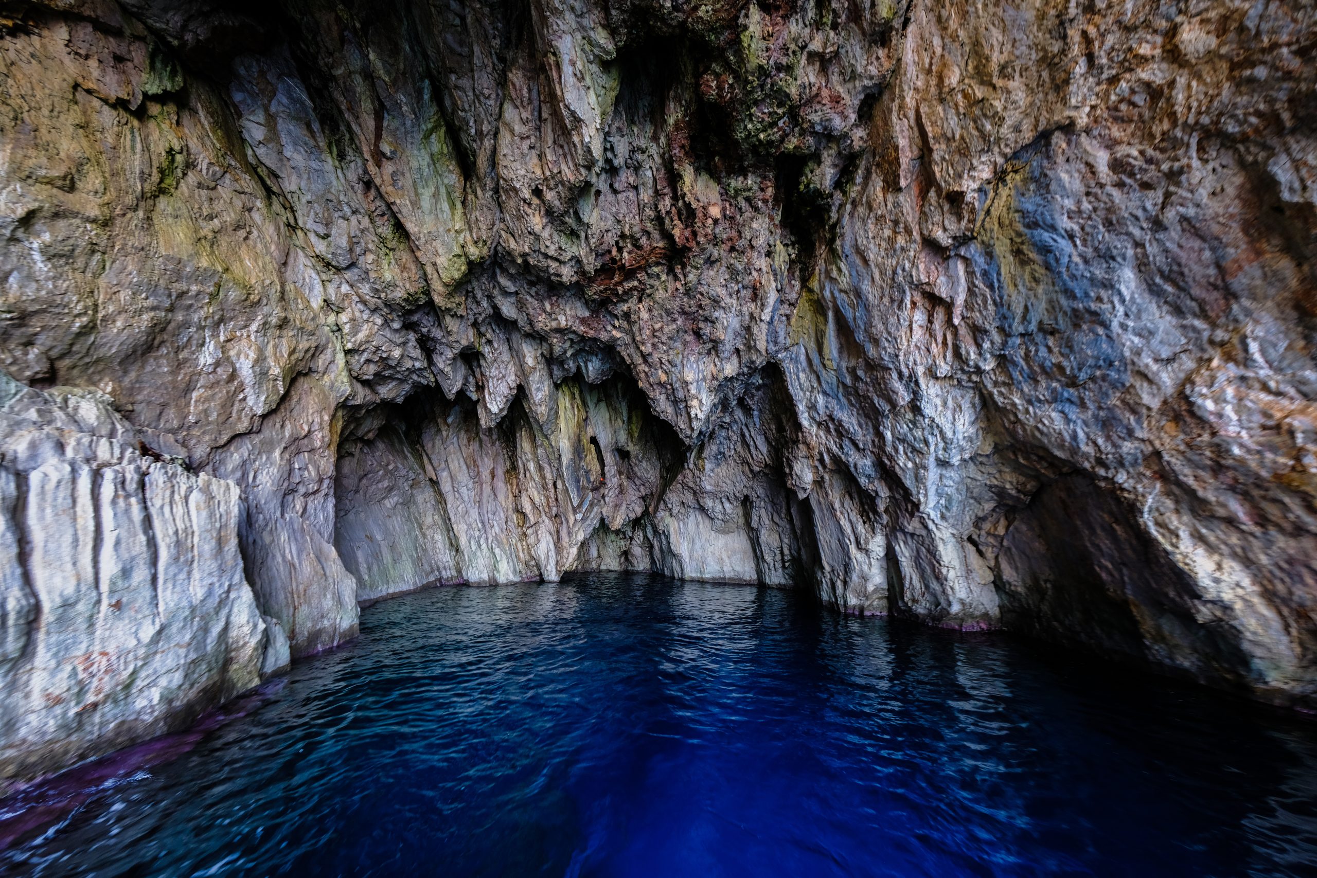 blue cave surrouding
